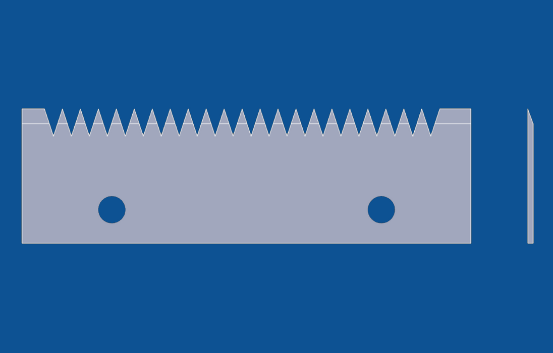 Ostrze proste z zębami w kształcie litery V o długości 5", numer części 91015