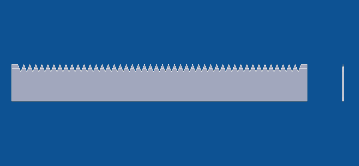 Ostrze proste z zębami w kształcie litery V o długości 12", numer części 91095
