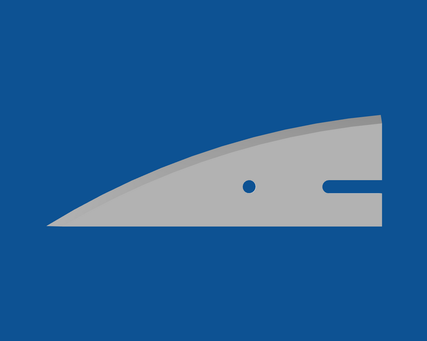 Zakrzywiony nóż tnący o gładkich krawędziach i długości 3", numer części 93044